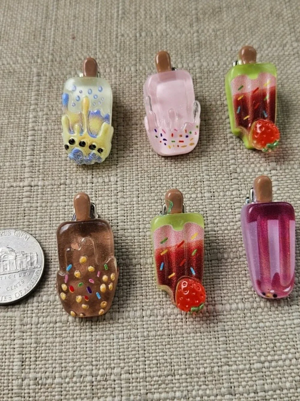 Women Ice Cream Hair Clips Cute Suitable for Braids Ponytails Hair Accessories